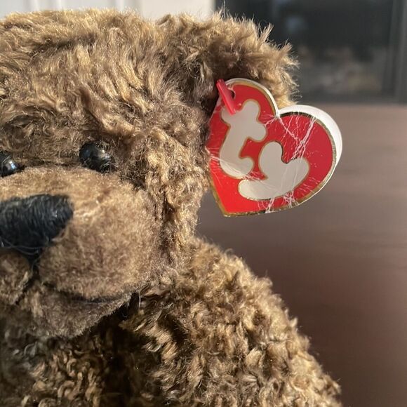 Vintage 1993 Ty Attic Treasures Tyrone the Brown Bear 13” long Excellent Condit… - Picture 6 of 9